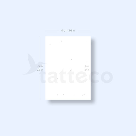 Tatuaje semipermanente minimalista de la constelación de Géminis (juego de 2)