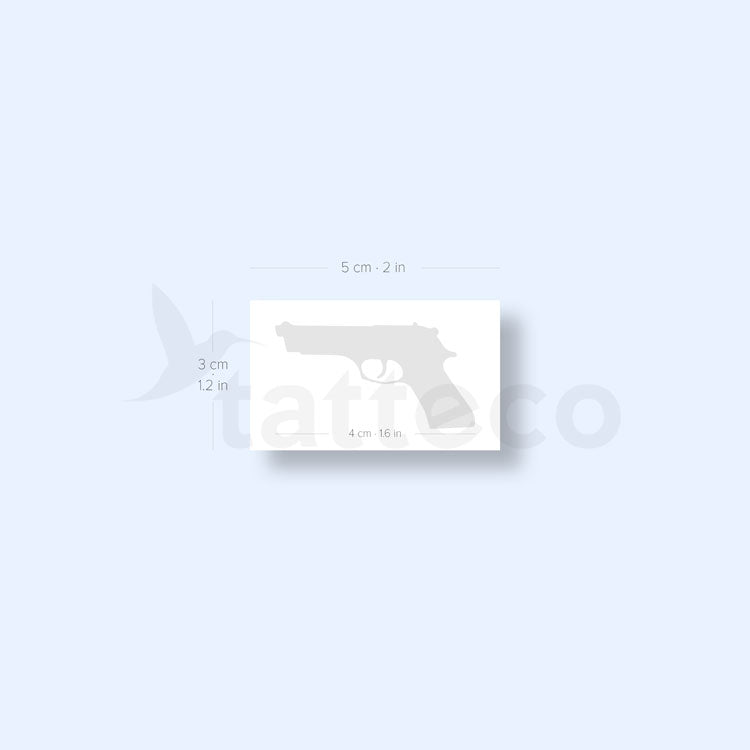 Gun Semi-Permanent Tattoo - Set of 2