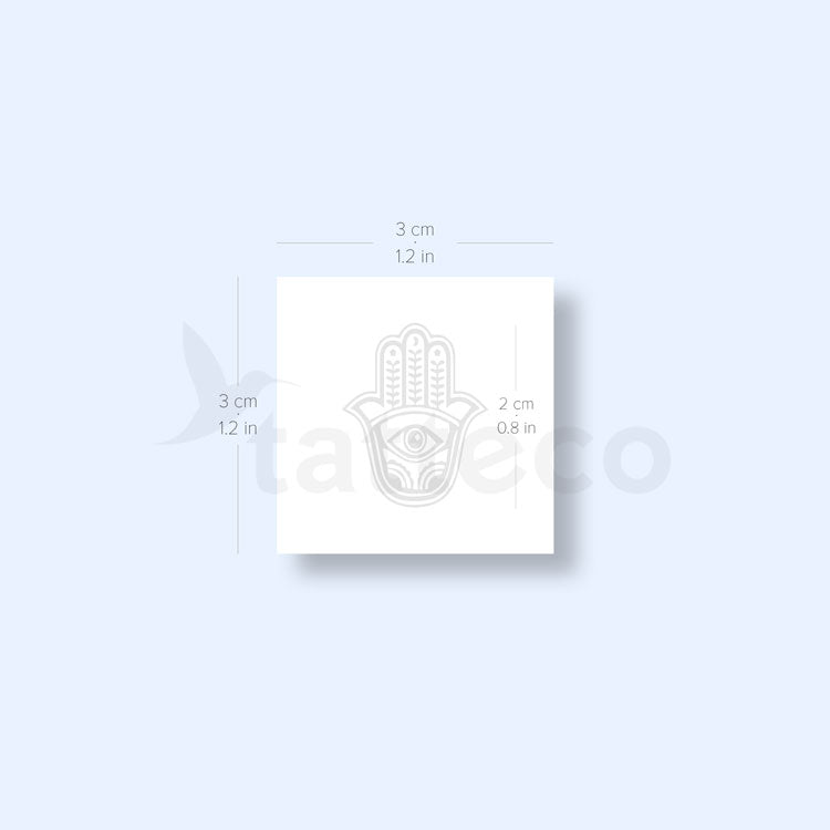 Small Hamsa Semi-Permanent Tattoo - Set of 2
