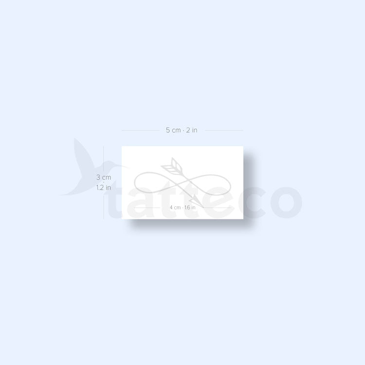 Infinity Arrow Semi-Permanent Tattoo - Set of 2