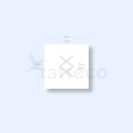 Tatuaje semipermanente minimalista de Ingwaz (juego de 2)