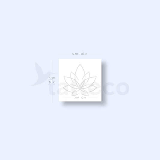 Tatuaje semipermanente de flor de loto (juego de 2)