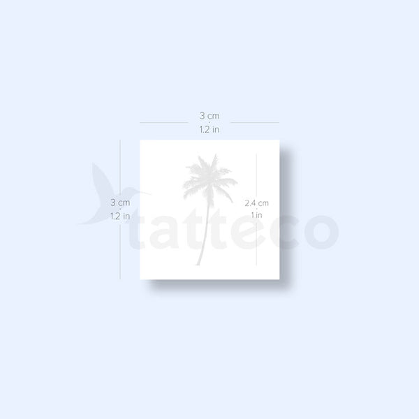 Small Palm Tree Semi-Permanent Tattoo - Set of 2