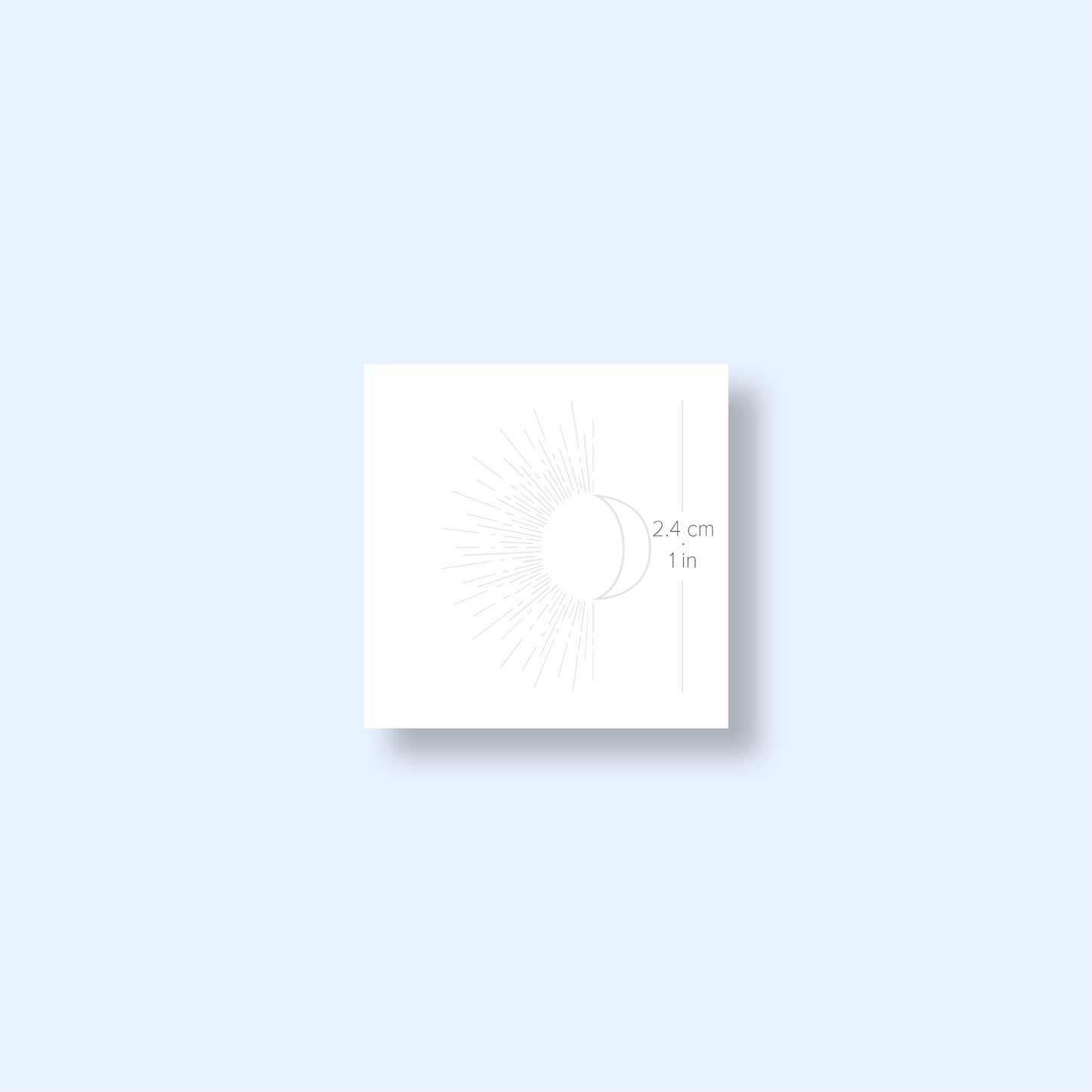Fine Line Sun And Moon Semi-Permanent Tattoo - Set of 2
