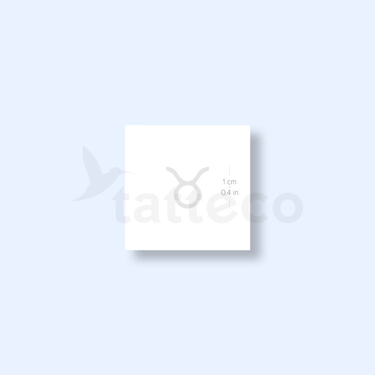 Taurus Zodiac Symbol Semi-Permanent Tattoo - Set of 2