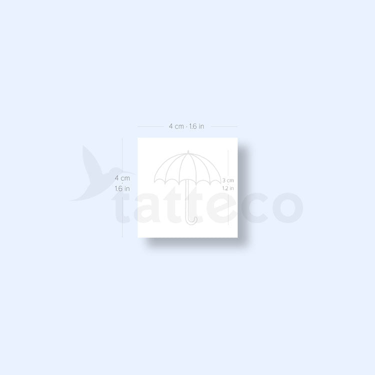 Umbrella Semi-Permanent Tattoo - Set of 2