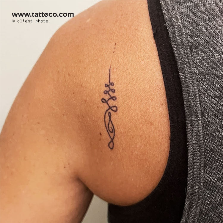 Unalome Semi-Permanent Tattoo - Set of 2