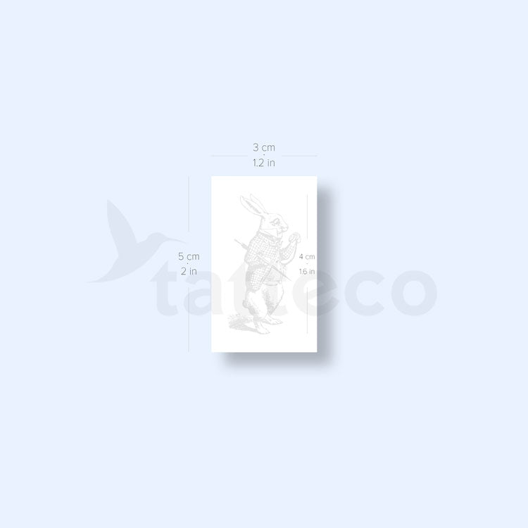White Rabbit Semi-Permanent Tattoo - Set of 2