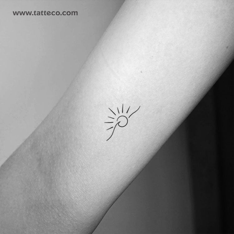 Wave Sunset Temporary Tattoo - Set of 3