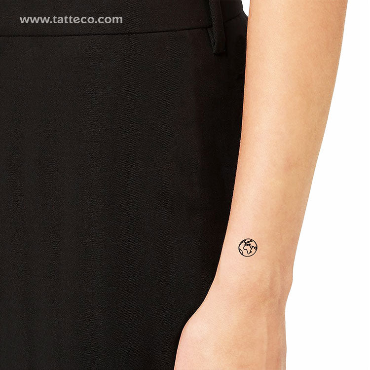 Africa Earth Temporary Tattoo - Set of 3