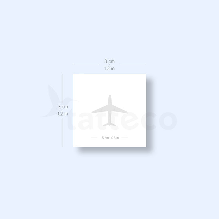 Small Airplane 2-Week Temporary Tattoo - Set of 2