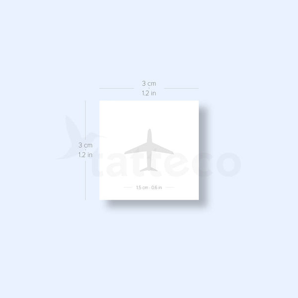 Small Airplane 2-Week Temporary Tattoo - Set of 2
