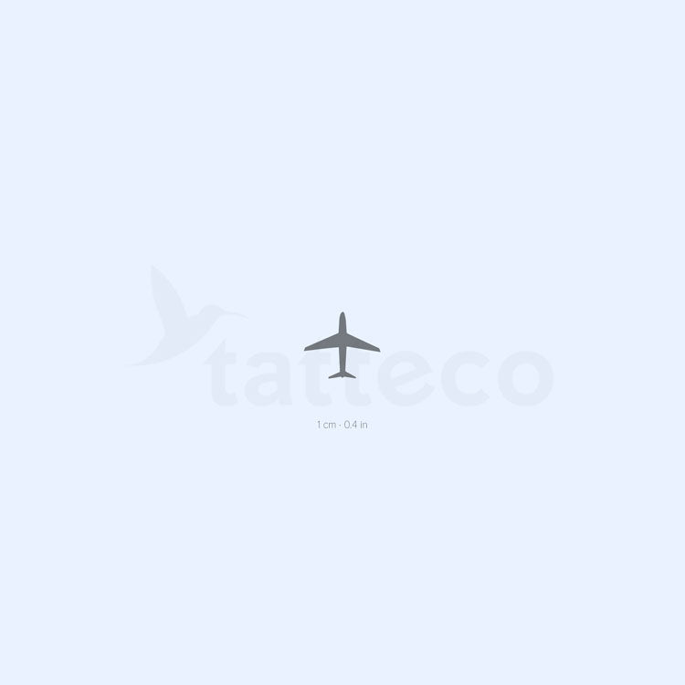 Tiny Airplane 2-Week Temporary Tattoo - Set of 2