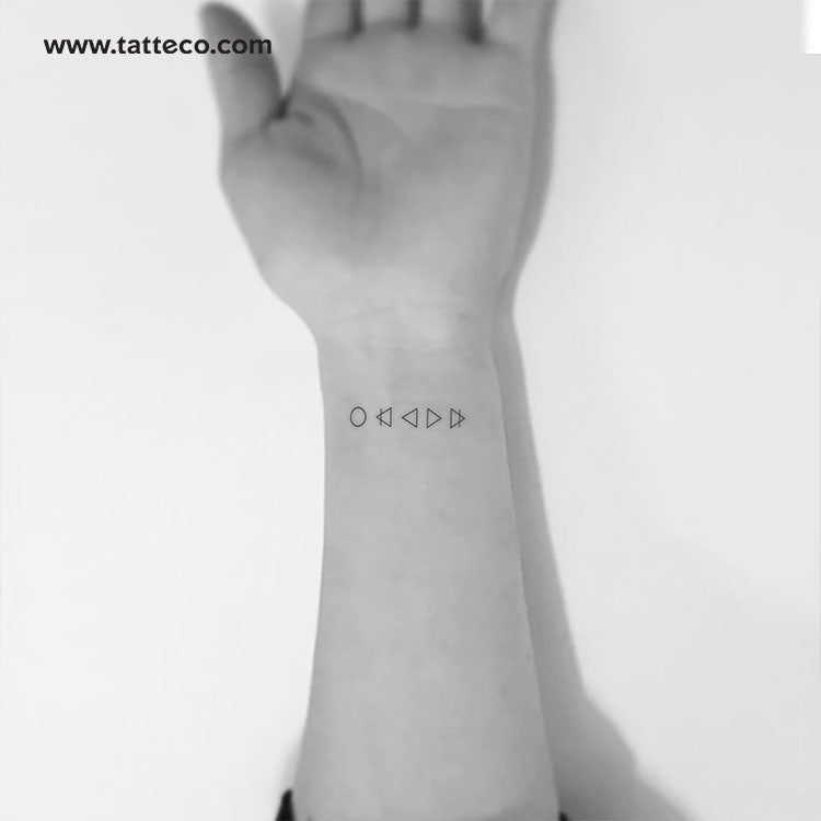 Alchemical Symbols Temporary Tattoo - Set of 3