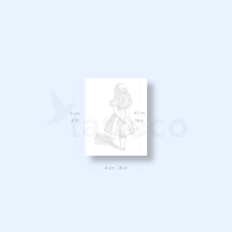 Alice In Wonderland 2-Week Temporary Tattoo - Set of 2