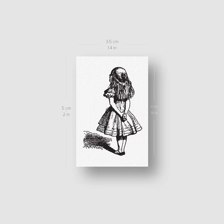 Alice In Wonderland Temporary Tattoo - Set of 3