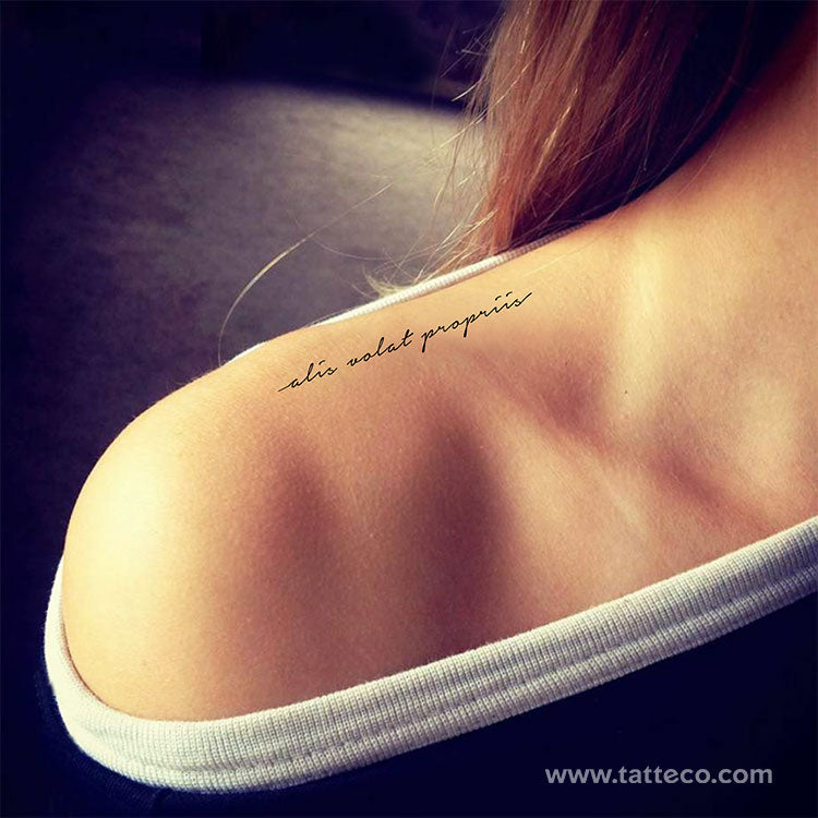 Alis Volat Propriis Temporary Tattoo - Set of 3