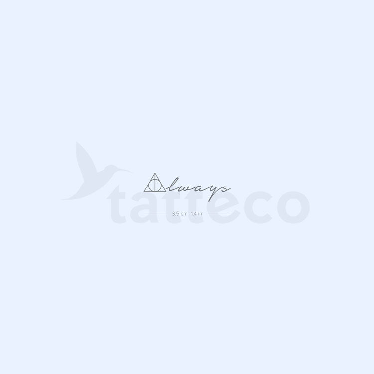 Always Deathly Hallows Semi-Permanent Tattoo - Set of 2