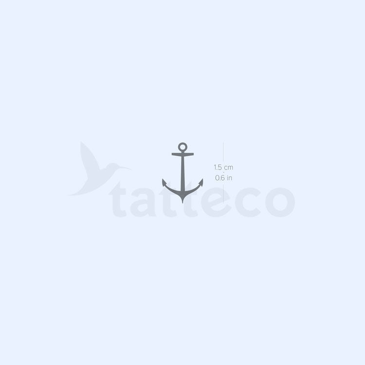 Tatuaje temporal semipermanente de ancla - Juego de 2