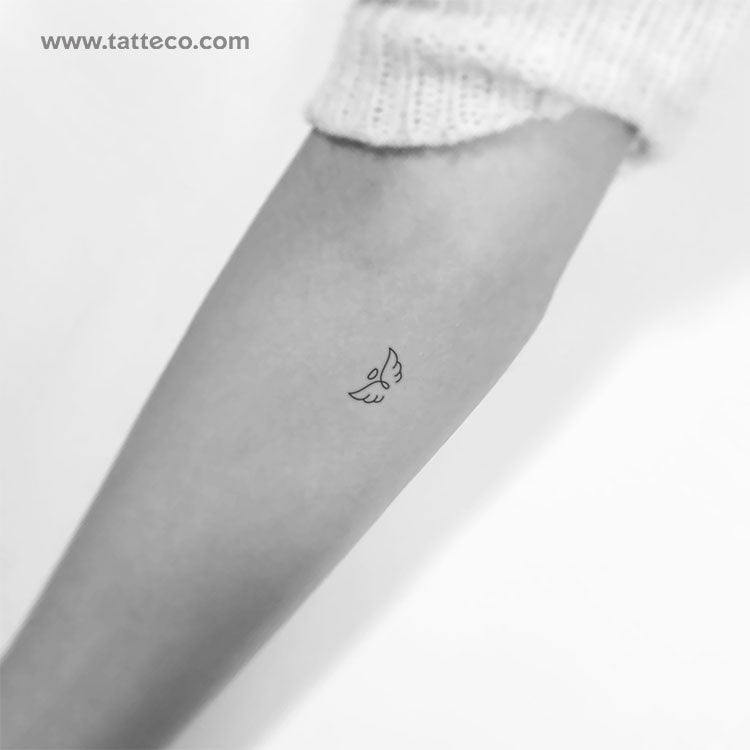 Small Angel Wings Temporary Tattoo Set Of 3 Tatteco