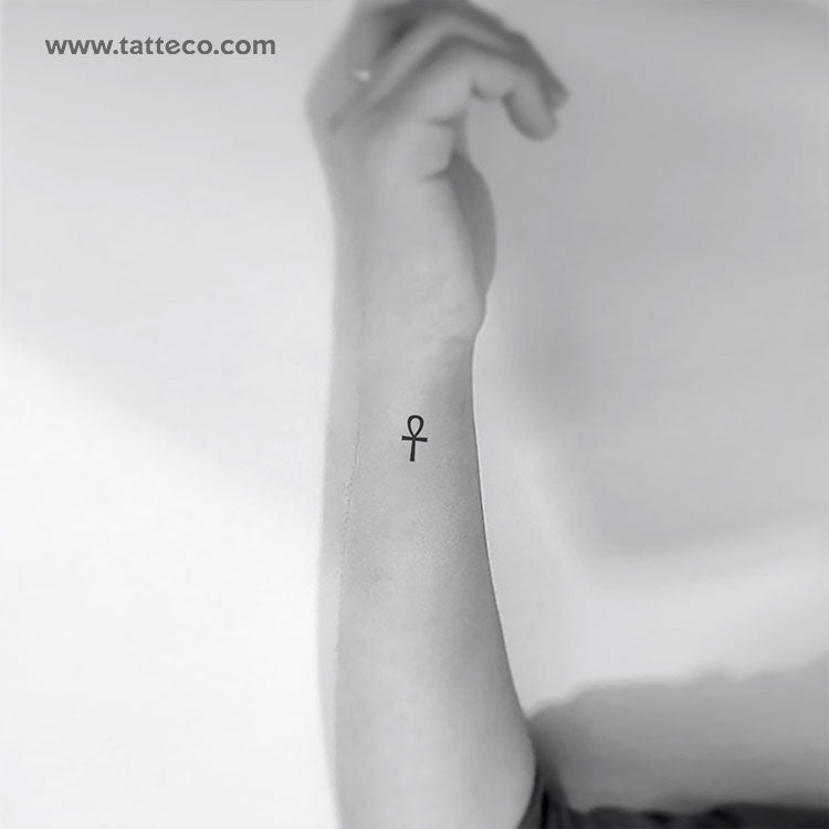 Tatuaje temporal pequeño del símbolo Ankh - Juego de 3