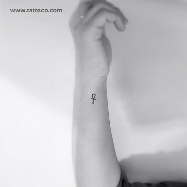 Small Ankh Symbol Temporary Tattoo - Set of 3