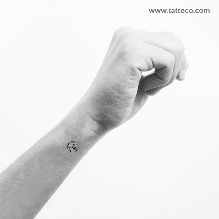 Asia Earth Temporary Tattoo - Set of 3
