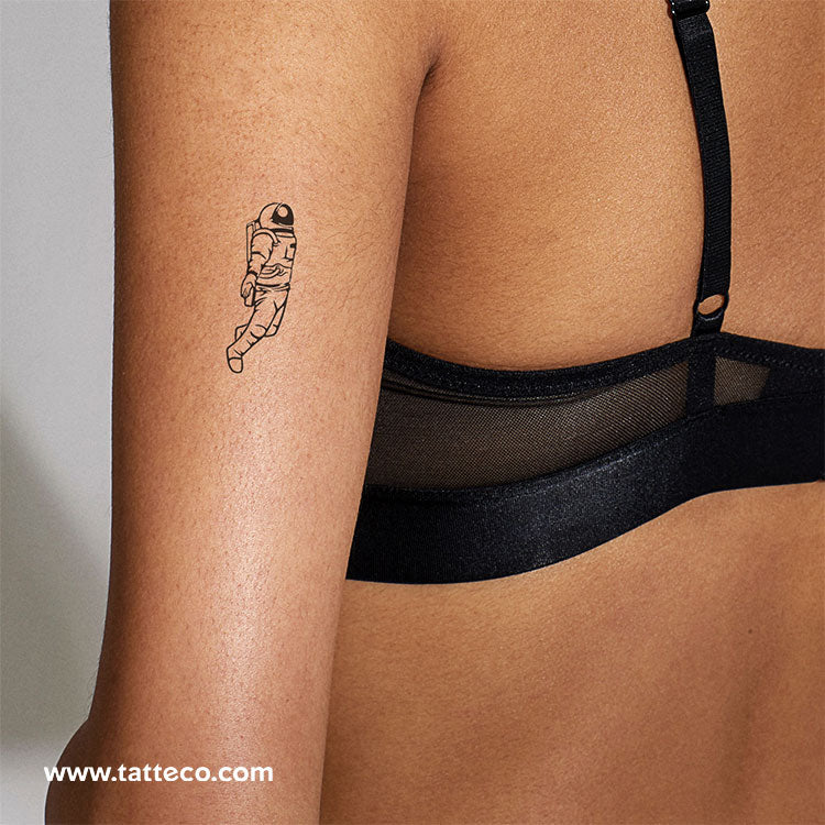 Tatuaje temporal de astronauta - Juego de 3