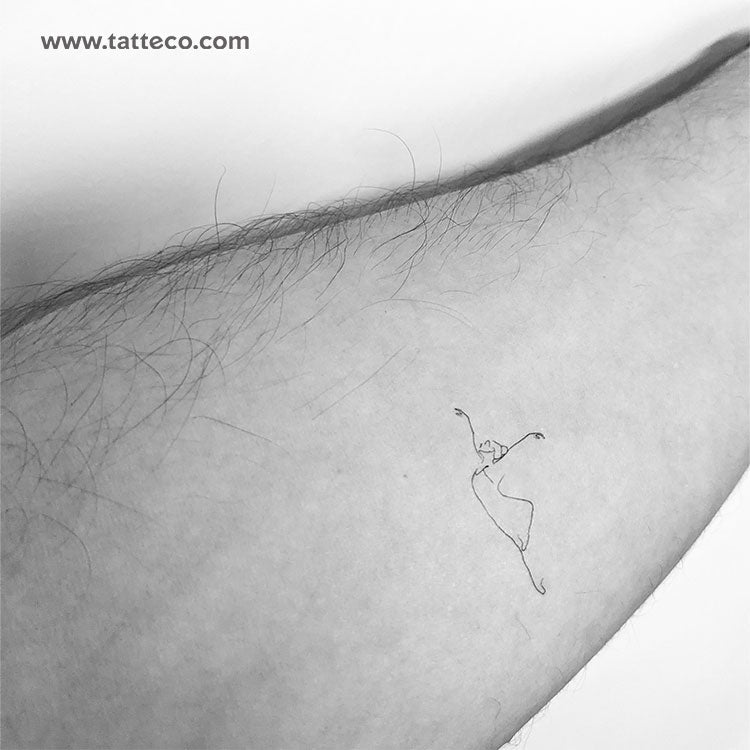 Ballet Dancer Temporary Tattoo - Set of 3