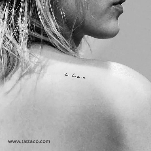Tatuaje temporal "Sé valiente" - Juego de 3
