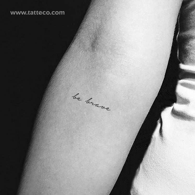 Be Brave Temporary Tattoo - Set of 3