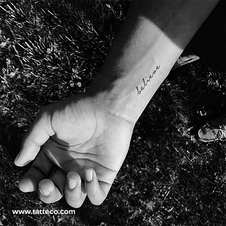 Believe Temporary Tattoo - Set of 3