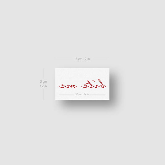 Tatuaje temporal "Bite Me" para bodas - Set de 100