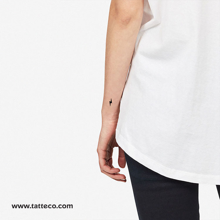 Lightning Bolt Temporary Tattoo - Set of 3