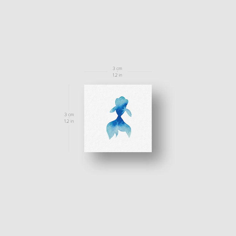 Blue Fish Temporary Tattoo - Set of 3