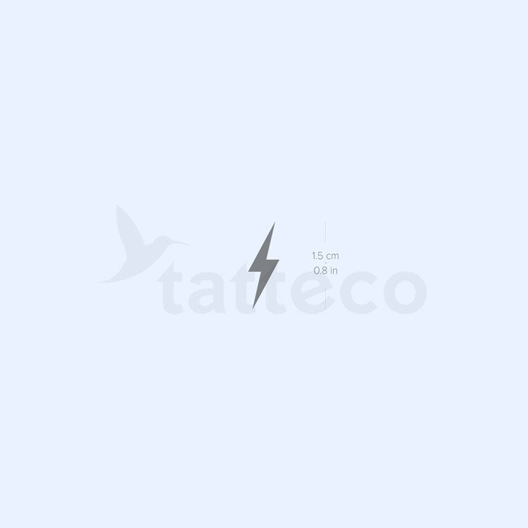 Small Lightning Bolt Semi-Permanent Tattoo - Set of 2