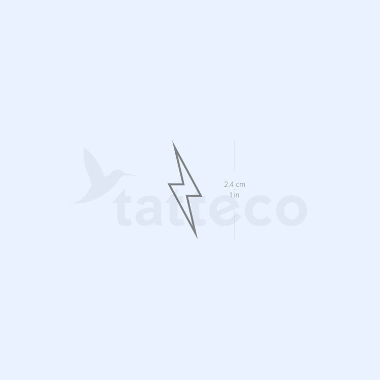 Tatuaje temporal de rayo (2 semanas) - Set de 2