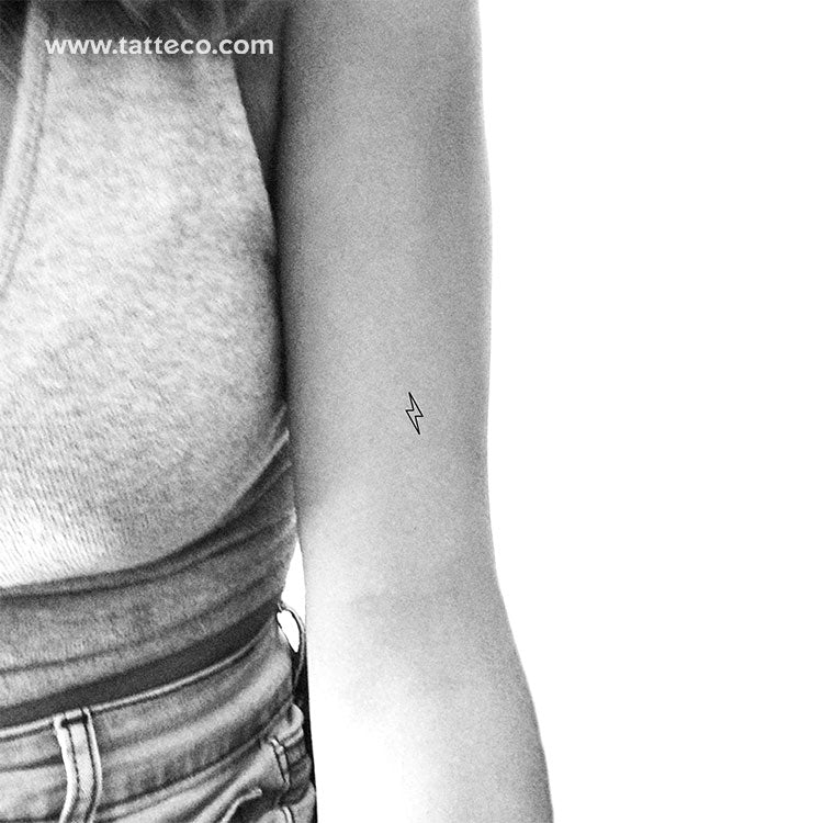 Tatuaje temporal de rayo pequeño (juego de 3)