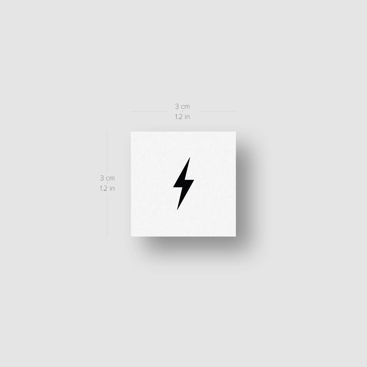 Small Lightning Bolt Temporary Tattoo - Set of 3
