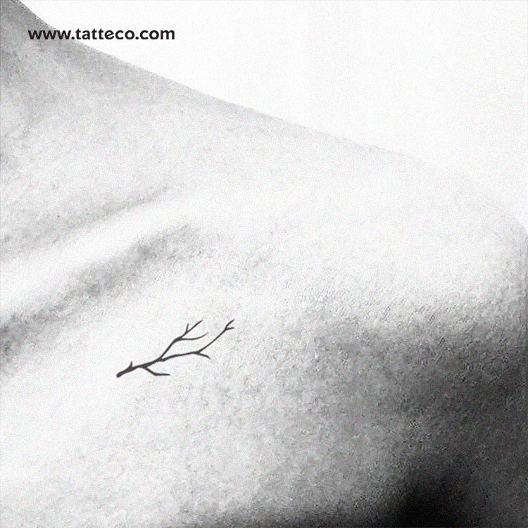 Leafless Branch Temporary Tattoo - Set of 3