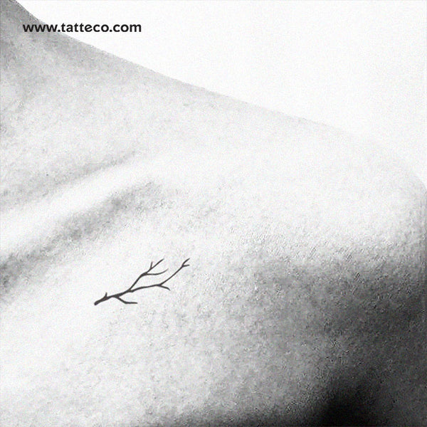 Leafless Branch Temporary Tattoo - Set of 3
