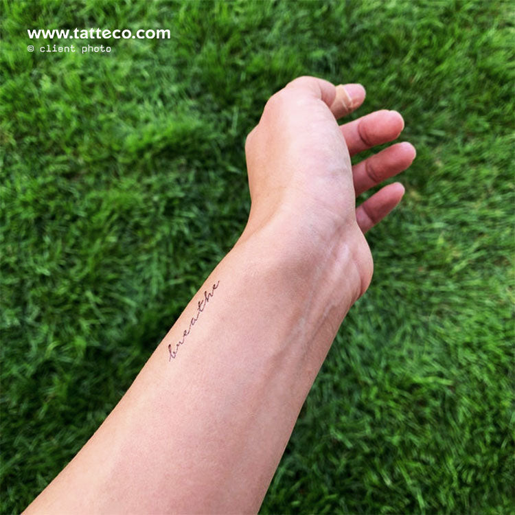 Breathe Temporary Tattoo - Set of 3