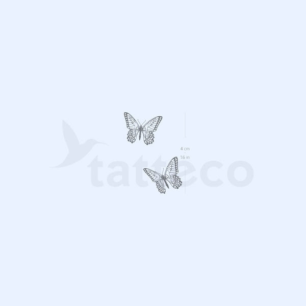 Butterfly Couple Semi-Permanent Tattoo - Set of 2