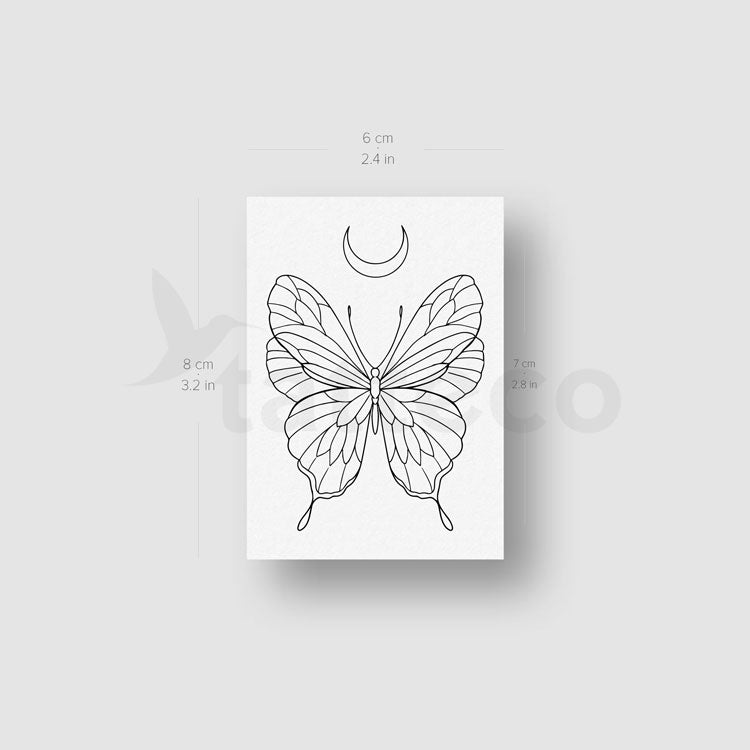 Tatuaje temporal de mariposa de 1991.ink - Juego de 3