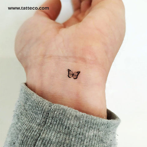 Tiny Tiger Butterfly Temporary Tattoo - Set of 3