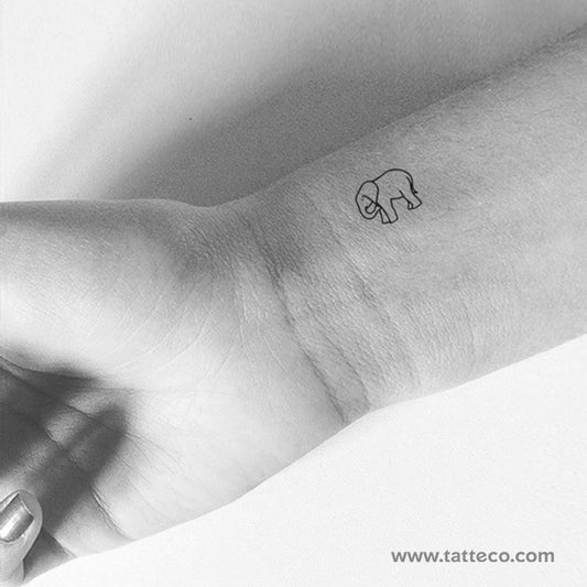 Tatuaje temporal de elefante - Juego de 3