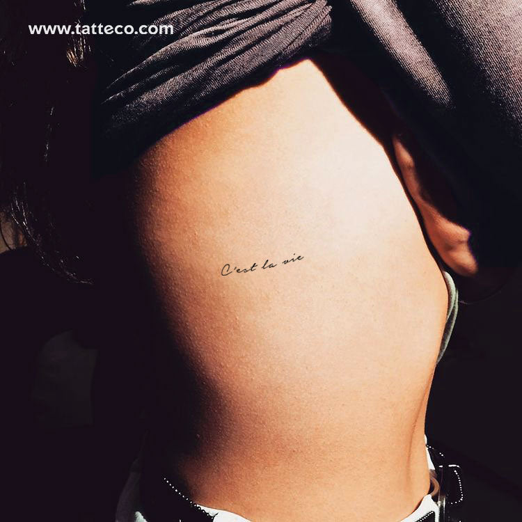 C'est La Vie Temporary Tattoo - Set of 3