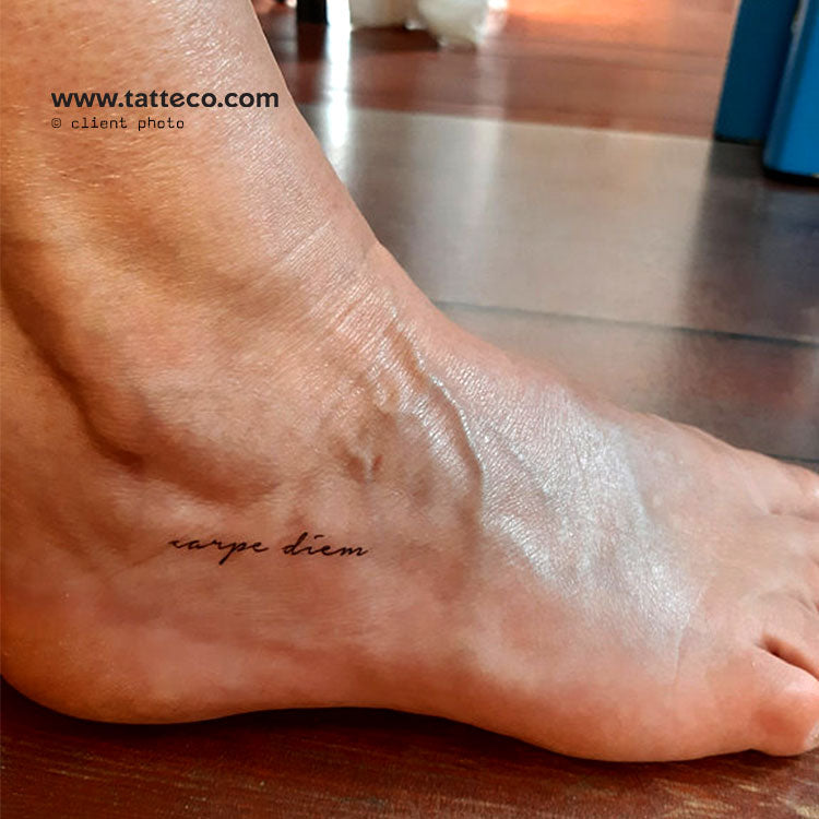 Carpe Diem Temporary Tattoo - Set of 3