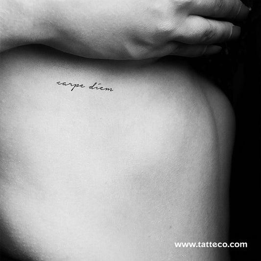 Tatuaje temporal Carpe Diem - Juego de 3