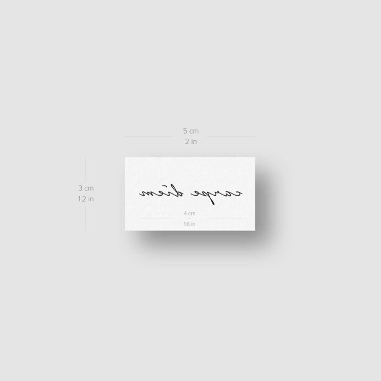 Carpe Diem Temporary Tattoo - Set of 3